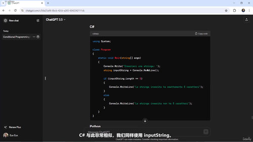ChatGPT编程课：从零开始掌握多语言编程实战 (英文课程中文字幕)