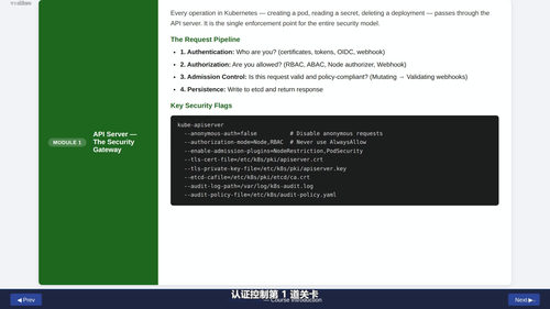 Kubernetes安全专家认证全程实操:从集群加固到运行时威胁检测 (英文课程中文字幕)