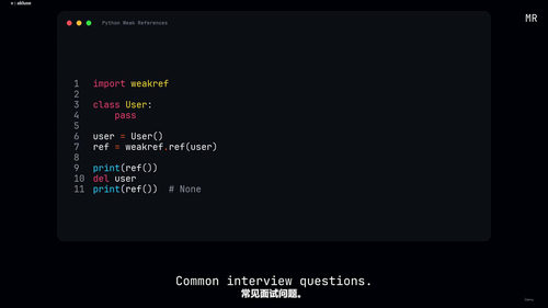 Python面试核心知识点精讲 (英文课程中文字幕)