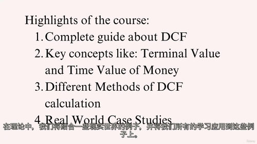 [中字] 财务建模实战：DCF 估值全流程从入门到精通（中文