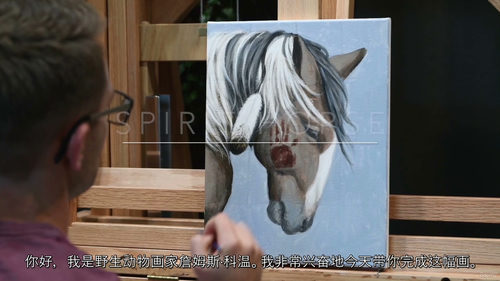 [中字] 跟着詹姆斯・科温一步步学画骏马（中文字幕英文视频教