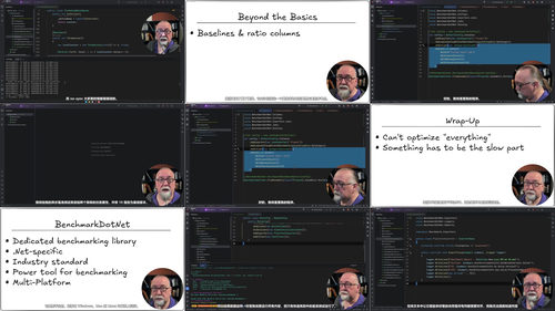 DotNET代码基准测试从入门到精通 (英文课程中文字幕)