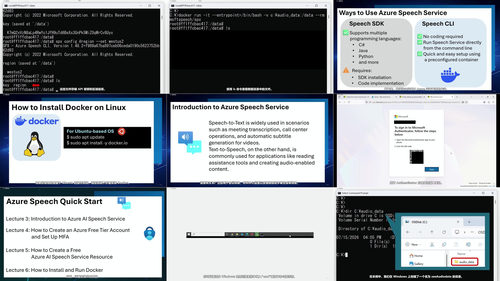 语音服务实战:用Docker容器快速上手语音转文本与文本转语音 (英文课程中文字幕)