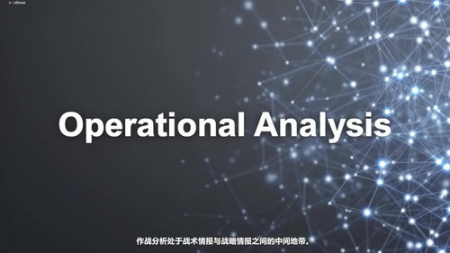 战术情报分析实战课:从数据碎片到决策洞察 (英文课程中文字幕)