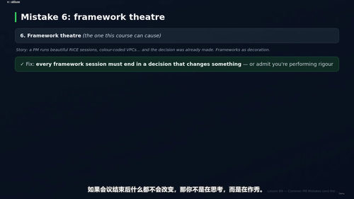 产品管理框架实战指南 (英文课程中文字幕)