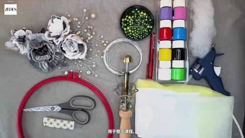 丝绒花朵手作课 (英文课程中文字幕)