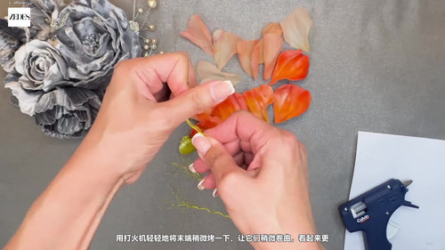 丝绒花朵手作课 (英文课程中文字幕)