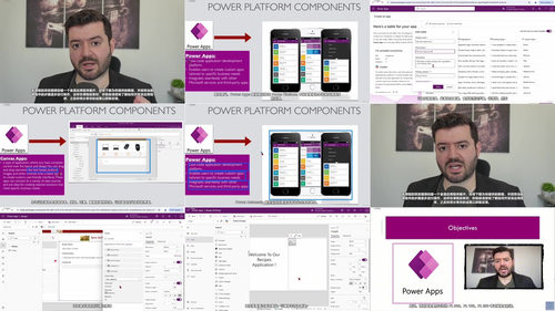 Power Apps零基础速成:手把手教你做出第一个应用 (英文课程中文字幕)