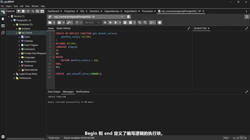 SQL与数据库工程全栈精讲 (英文课程中文字幕)