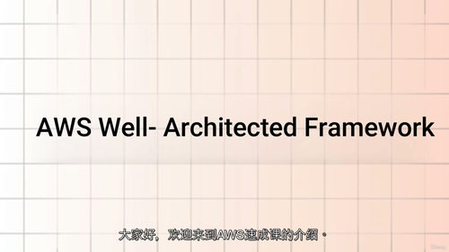[中字] AWS 架构卓越框架完整教程（中文字幕英文视频教程