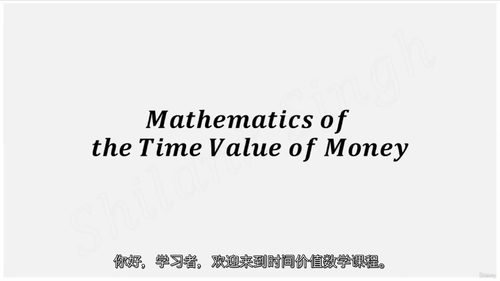 [中字] 货币时间价值数学精通课程（中文字幕英文视频教程）