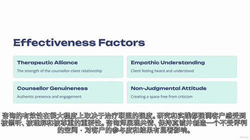 [中字] 心理咨询技能：积极倾听与共情艺术（中文字幕英文视频