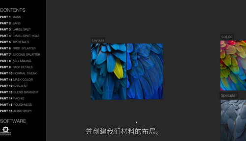 [中字] 羽毛创作课程 罗曼・勒梅尔（中文字幕英文视频教程）