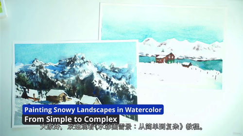 [中字]水彩雪景画：从入门到精通（中文字幕英文视频教程）
