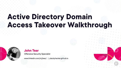[中字] 域权限接管实战解析（中文字幕英文视频教程）