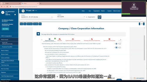 [中字] 公司税务：电子申报系统提交 IT14 申报表实操课