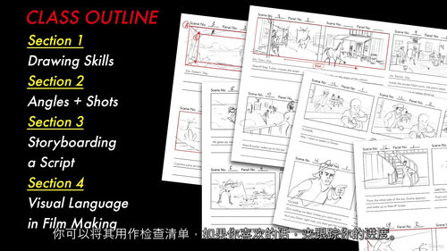 [中字]电影与动画分镜设计入门到精通（中文字幕英文视频教程）