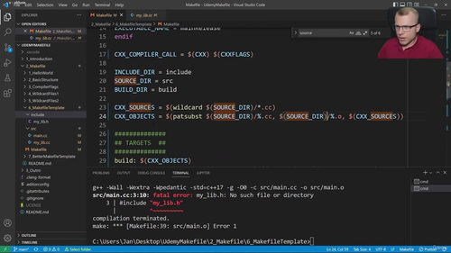 Make与Makefile:C/C++项目构建实战 (英文课程中文字幕)