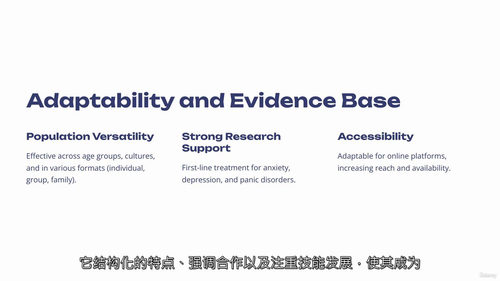 认知行为疗法入门基础课程  (中文字幕英文视频教程)