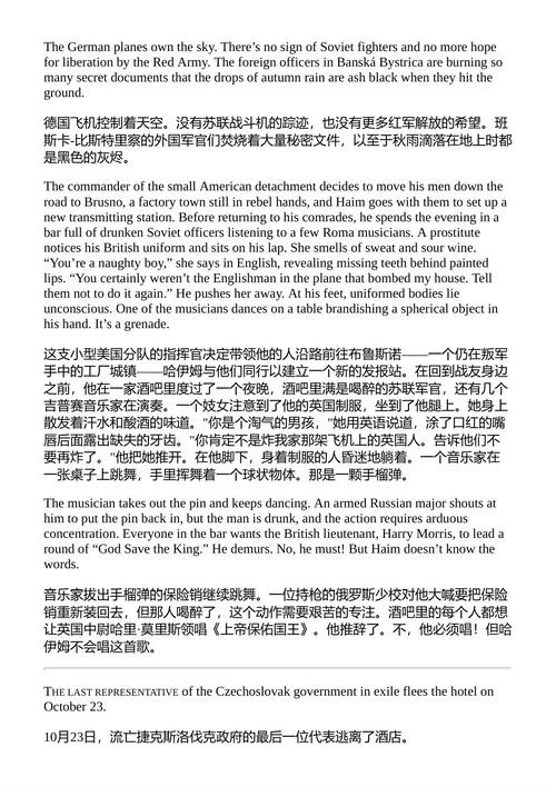 天际之上：纳粹欧洲的英雄主义与重生 马蒂·弗里德曼 （中英对