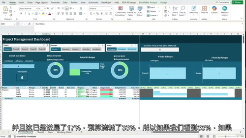Excel项目管理仪表盘实操
