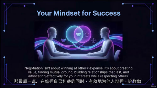 谈判基础——双赢策略与自信培养 (中文字幕英文视频教程)