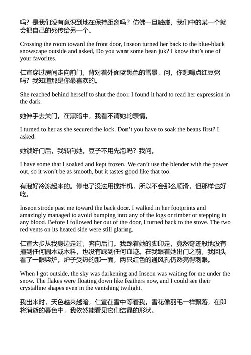 不做告别 韩江 （中英对照电子书）