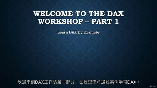 DAX实战入门视频教程（中文字幕）