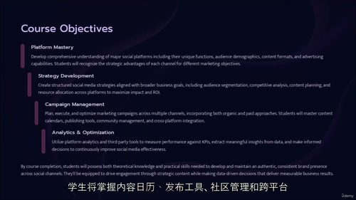 精通社交媒体营销与管理 (中文字幕英文视频教程)