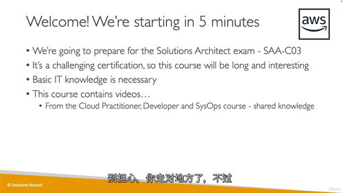 AWS 解决方案架构师助理级（SAA-C03）终极认证课程