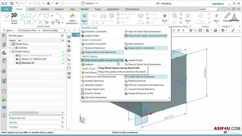 Siemens NX 1847 高级草图设计训练 (英文课程