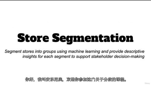 数据科学零售商店细分实战