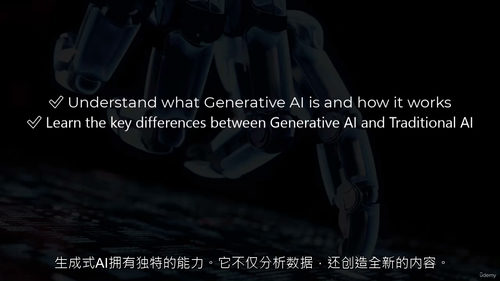 生成式人工智能:从基础到精通(中文字幕英文视频教程)
