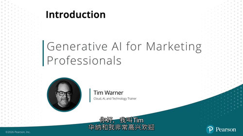 营销从业者生成式 AI 应用实战课程（中文字幕英文视频教程）