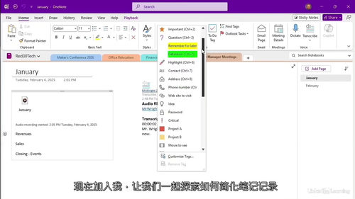 [中字] OneNote 核心技能实战指南（中文字幕英文视频