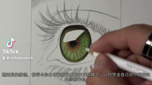 [中字] 超写实眼睛绘画大师班：从入门到精通分步教程（中文字