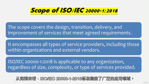 ISO IEC 20000-1 2018 服务管理体系核心指