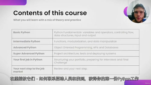 [中字] Python 编程从零基础到职场入门实战课（中文字