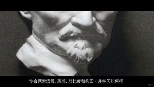 [中字] 炭笔肖像绘制进阶课（第二期）—— 从形体搭建到质感