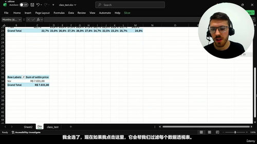 Excel从入门到精通:零基础到实战高手(英文课程中文字幕)