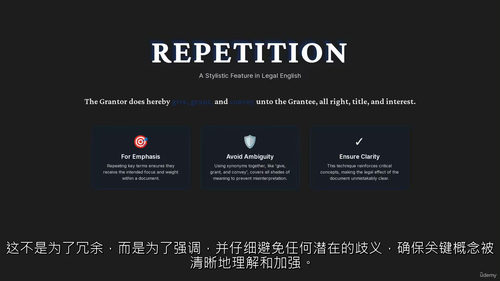 法律英语精通：法律专业学生全能课程  (中文字幕英文视频教程