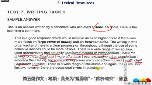 雅思写作大师班:冲刺Band 7.0+ (英文视频课程中文外