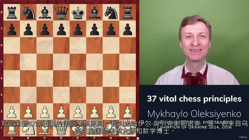 国际象棋37条核心法则 (中文字幕英文视频教程)