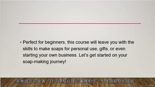 手工皂热熔灌注制作全攻略：从入门到创业变现  (中文字幕英文