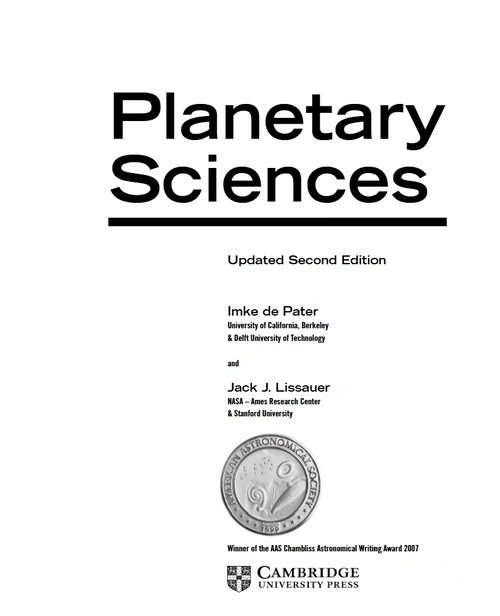 行星科学（更新第二版） (英文版电子书）