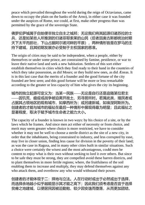 李维史论 尼科洛·马基雅维利 (中英对照电子书)