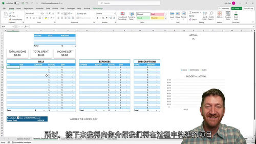 Excel个人理财实战课：从入门到精通  (中文字幕英文视频