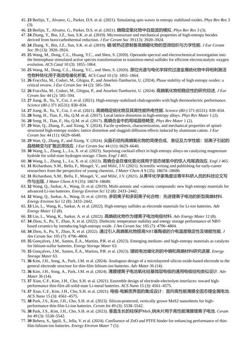 高熵材料在能源存储器件中的应用 (中英对照电子书)