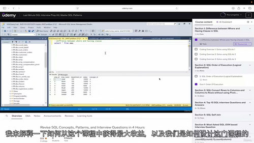 SQL面试速查指南：掌握SQL模式 (英文视频课程，中文外挂