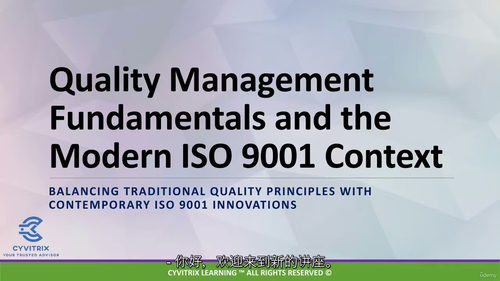 精通 ISO 9001 2015 质量管理体系实施实战课程